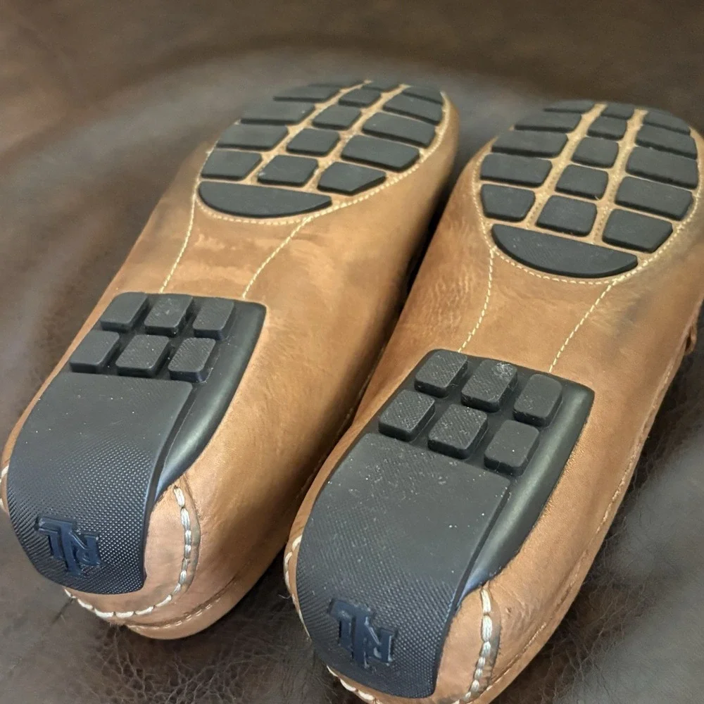 Ralph Lauren Camila Penny Leather Slip On Driving Loafers Men's US 9.5 B